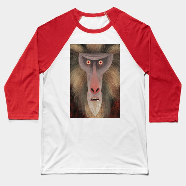 Angry Monkey Baseball T-Shirt by Luis San Vicente 